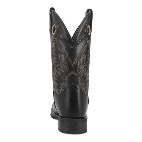 Laredo Kane Black Leather Square Toe‎ Cowboy Boots Men’s 9.5 EW NEW/NIB!!